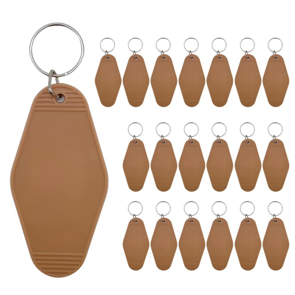 7588 20 PCS Motel Keychain Blank Hotel Keychains DIY Vintage Keychains
